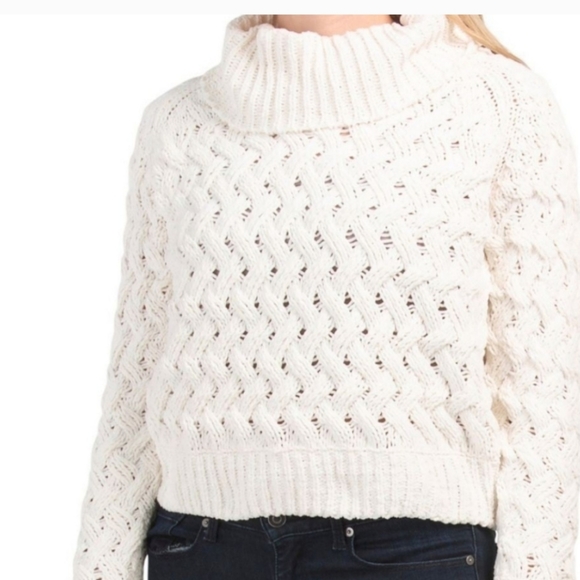 Chunky knit winter white oversized sweater by Kendall and Kylie nwt size m - Picture 3 of 7